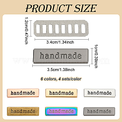 24Pcs 6 Colors Alloy Label Tags&nbsp;PURS-AN0001-03
