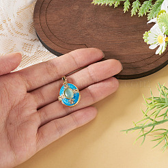 1Pc Brass Enamel Locket Pendants&nbsp;FIND-TA0010-71A