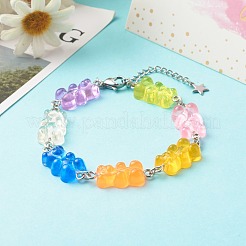 Bear Resin Link Bracelets&nbsp;BJEW-JB06483