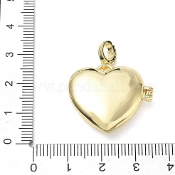 Mother's Day Brass Micro Pave Clear Cubic Zirconia Locket Pendants&nbsp;KK-CBA56EF-02G