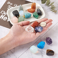 Natural & Synthetic Mixed Gemstone Pendants&nbsp;G-TA0001-11
