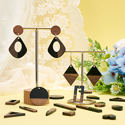 Resin & Walnut Wood Pendants&nbsp;RESI-TA0001-12