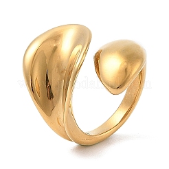 304 Stainless Steel Open Cuff Rings for Unisex&nbsp;RJEW-Z076-11G-03