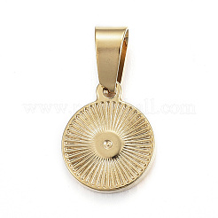 PVD Vacuum Plating 304 Stainless Steel Coin Pendants&nbsp;STAS-F183-01G-B