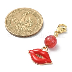Valentine's Day Alloy Enamel Pendants Decoratios&nbsp;HJEW-JM01161