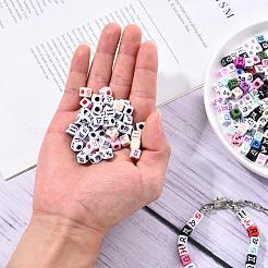 240Pcs 6 Style Opaque Acrylic European Beads&nbsp;OPDL-YW0001-01
