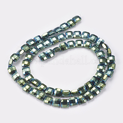 Electroplated Non-magnetic Synthetic Hematite Beads Strands&nbsp;G-P367-E03