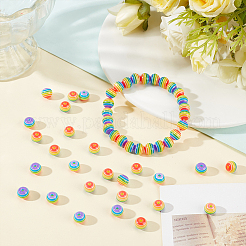 250Pcs Opaque Resin Stripe Beads&nbsp;RESI-ME0001-29A