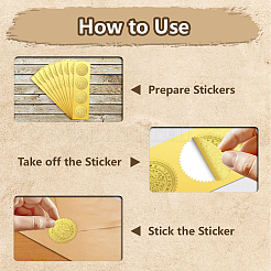 Plastic Self Adhesive Gold Foil Embossed Stickers&nbsp;DIY-WH0211-411