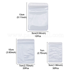 60Pcs 3 Sizes Rectangle PVC Resealable Packaging Bags&nbsp;OPP-YW0001-02