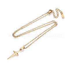 304 Stainless Steel Pendant Necklaces&nbsp;NJEW-T018-48G