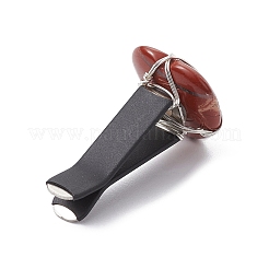 Wire Wrapped Heart Natural Gemstone Car Air Vent Clips&nbsp;JEWB-BR00139