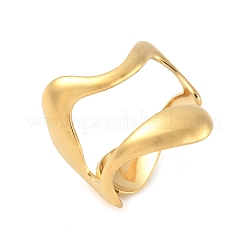 304 Stainless Steel Open Cuff Rings for Women&nbsp;LS-RJEW-U060-01K-G