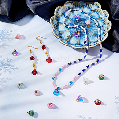 108Pcs 6 Styles Imitation Jade & Transparent Spray Painted Glass Charms&nbsp;GLAA-CA0001-39