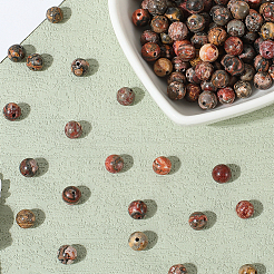120Pcs Natural Leopard Skin Jasper Beads Strands&nbsp;G-PA0001-22A