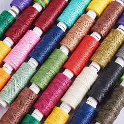 12Rolls 12 Colors Waxed Polyester Cord&nbsp;YC-SZ0001-03C