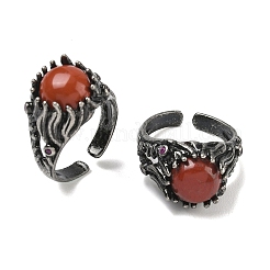 Natural & Synthetic Gemstone Cuff Rings&nbsp;G-H332-14AS