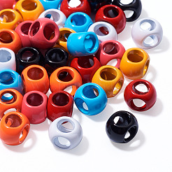 35Pcs 7 Colors Painted Alloy Beads&nbsp;FIND-TA0004-57
