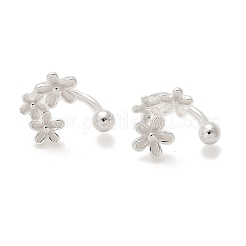 S999 Sterling Silver Stud Earrings for Women&nbsp;EJEW-K303-04S