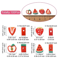 100Pcs 4 Styles Handmade Polymer Clay Beads&nbsp;CLAY-YW0002-38