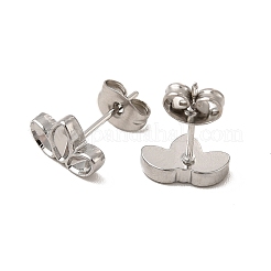 Non-Tarnish 304 Stainless Steel Stud Earring Cabochon Settings&nbsp;X-EJEW-I281-10P