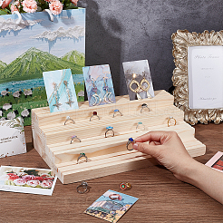 4-Tier Wood Jewelry Display Stands&nbsp;ODIS-WH0017-070