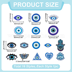 9 Styles Non-Woven Iron on/Sew On Patches&nbsp;PATC-ME0001-18