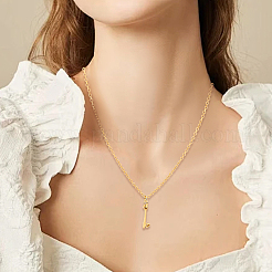 1pc 304 Stainless Steel Letter Pendant Necklaces&nbsp;NJEW-LP0001-39I-G