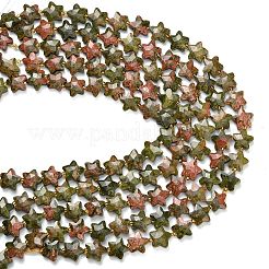 Natural Unakite Beads Strands&nbsp;G-L657-A03-01