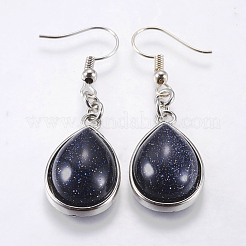 Natural & Synthetic Mixed Stone Dangle Earrings&nbsp;EJEW-P143-A