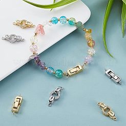 8 Sets 2 Style Brass Fold Over Clasps&nbsp;KK-FH0002-20