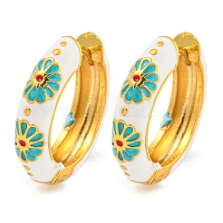 Rack Plating Brass Hoop Earrings&nbsp;EJEW-C102-43G