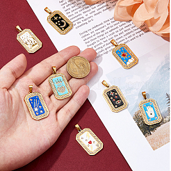 8Pcs 8 Colors Ion Plating(IP) 304 Stainless Steel Pendants&nbsp;STAS-DC0016-24