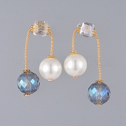 Pendant Necklaces and Ear Studs Jewelry Sets&nbsp;SJEW-JS01064-01