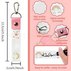 PU Leather & Cotton Name Marker Keychain&nbsp;AJEW-WH0514-011