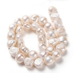 Natural Cultured Freshwater Pearl Beads Strands&nbsp;PEAR-L033-50-01