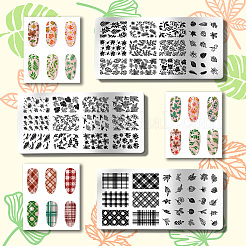 Stainless Steel DIY Nail Art Templates&nbsp;MRMJ-WH0092-005