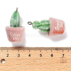 Flocky Opaque Resin Pendants&nbsp;RESI-C064-03