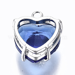 Transparent Faceted Glass Pendants&nbsp;GLAA-S193-034A-P