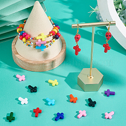300Pcs 10 Colors Opaque Acrylic Beads&nbsp;SACR-PH0002-17