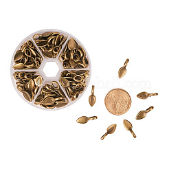 Tibetan Style Glue-on Flat Pad Bails&nbsp;PALLOY-PH0005-01AB