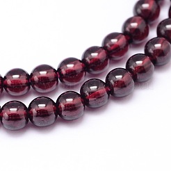 Mozambique Import Natural Grade AAAA Garnet Round Beads Strands&nbsp;G-E300-AAAA-3mm