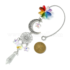 Moon Tibetan Style Alloy Hanging Ornaments&nbsp;HJEW-TA00280