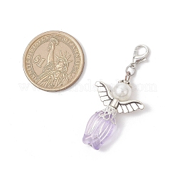 Tulip Angel ABS Plastic Imitation Pearl & Glass Pendants Decorations&nbsp;HJEW-JM03595