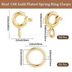 Brass Spring Ring Clasps&nbsp;KK-BBC0025-65