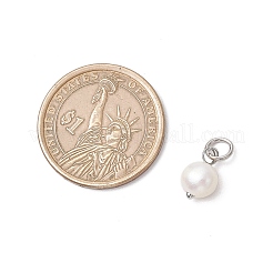 10Pcs 2 Colors Natural Cultured Freshwater Pearl Potato Charms&nbsp;PALLOY-JF03920