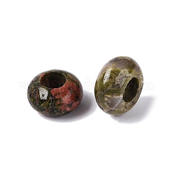 Natural Unakite European Beads&nbsp;G-N359-17A-03