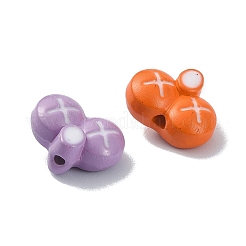 Spray Painted Alloy Beads&nbsp;PALLOY-Q445-15