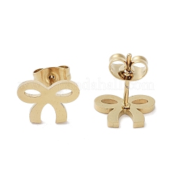 PVD Vacuum Plating 304 Stainless Steel Stud Earrings for Women&nbsp;EJEW-A048-05G