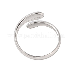 Non-Tarnish 304 Stainless Steel Open Cuff Ring for Women&nbsp;STAS-S125-12P